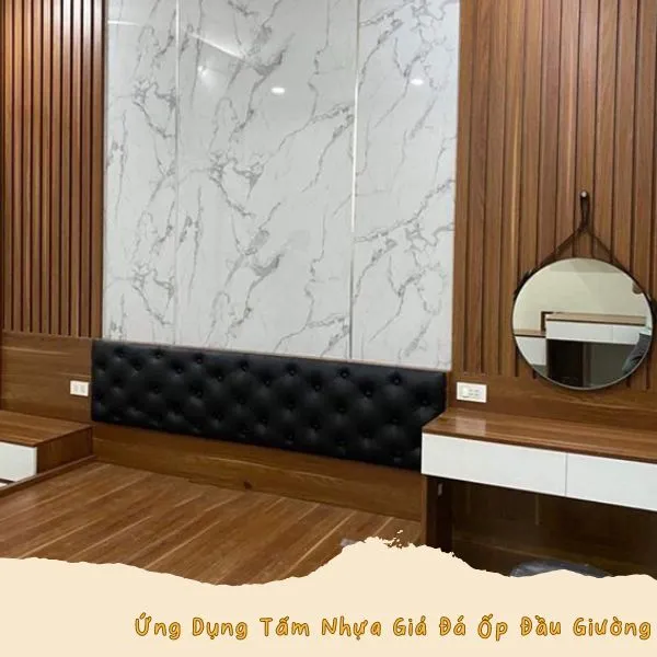 Tấm Nhựa PVC Giả Đá Ốp Vách Đầu Giường Tại Long Thành Đồng Nai